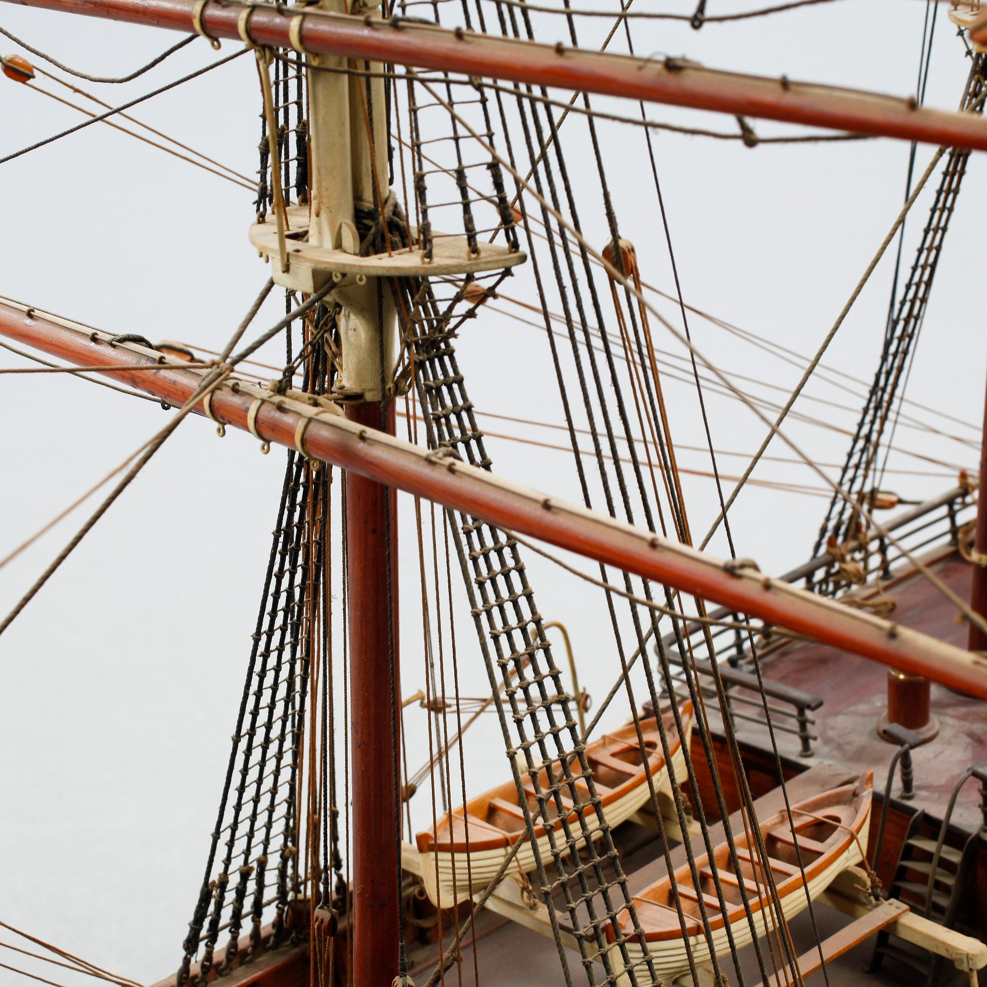 An early 20th century model of the ship 'Bohus'.