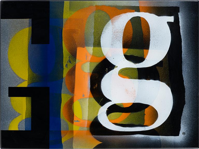Bengt Berglund, enamel on plate, signed and dated -74.