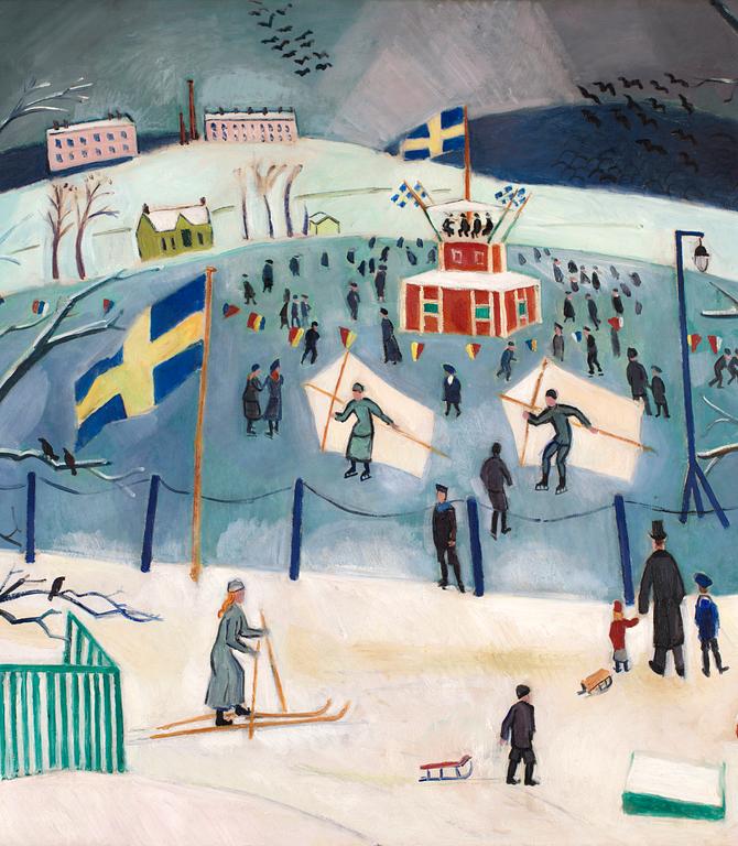 Einar Jolin, "Skridskobanan vid Stallmästaregården".