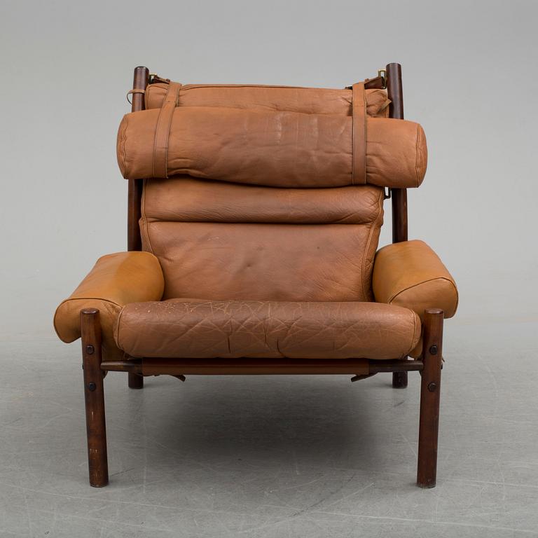 A 1970's leather armchair "Inca" by Arne Norell.