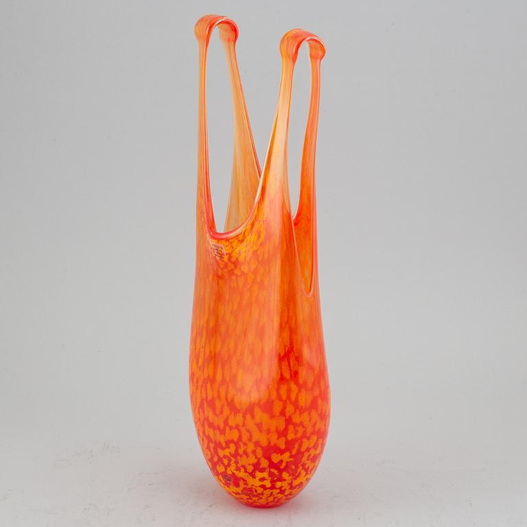 Kjell Engman, a glass vase from Kosta, Sweden.