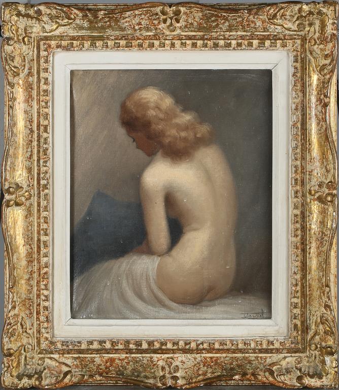 OKÄND KONSTNÄR, olja på duk, 1900-tal, otydligt signerad Jannel.