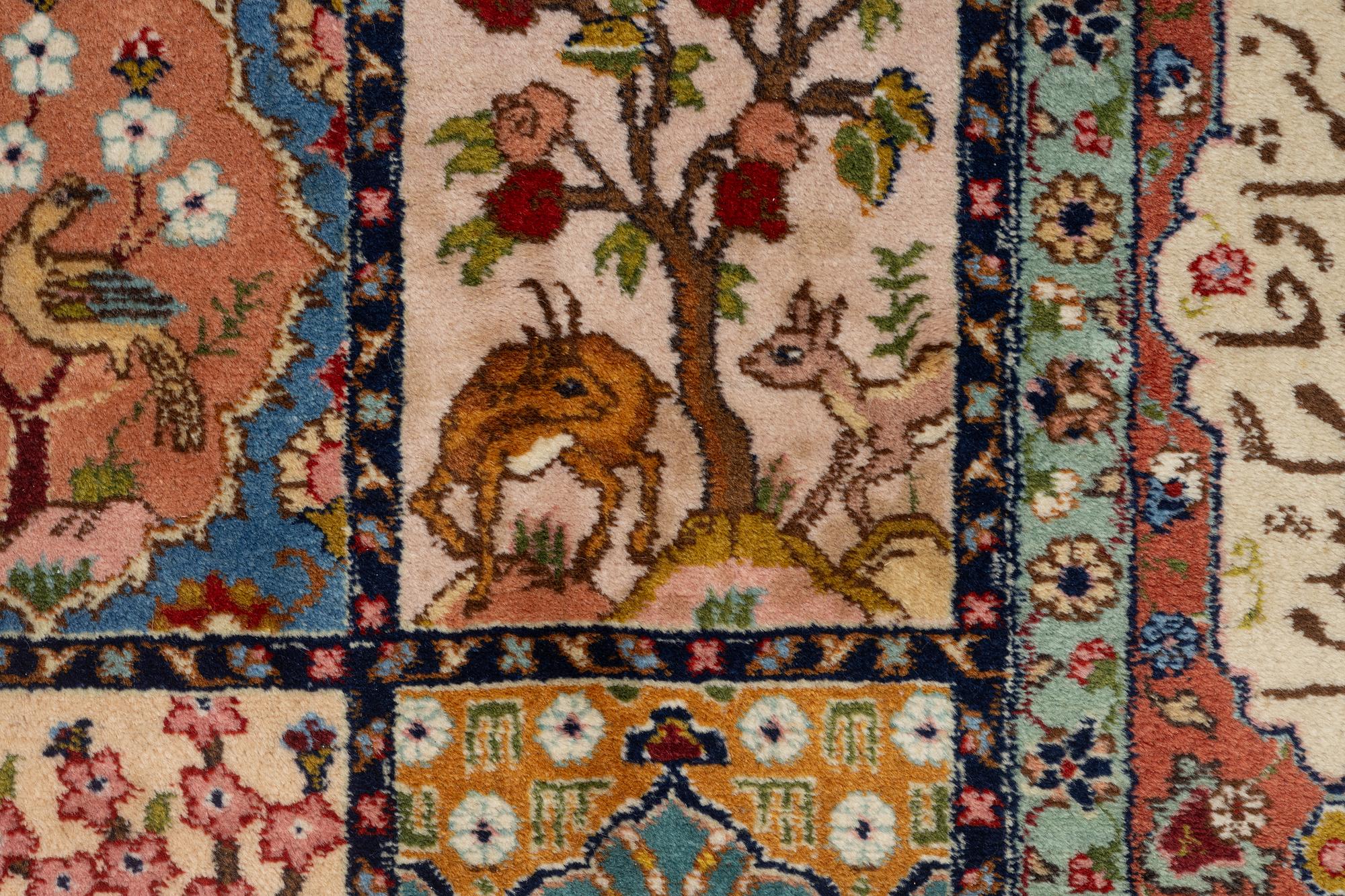 A figural Tabriz, c. 193 x 144 cm.