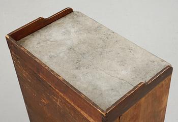 POTTSKÅP, sengustavianskt stockholmsarbete. Signerat Foltiern.