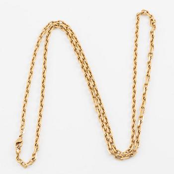 Necklace, chain, 18K gold, anchor link, Balestra.