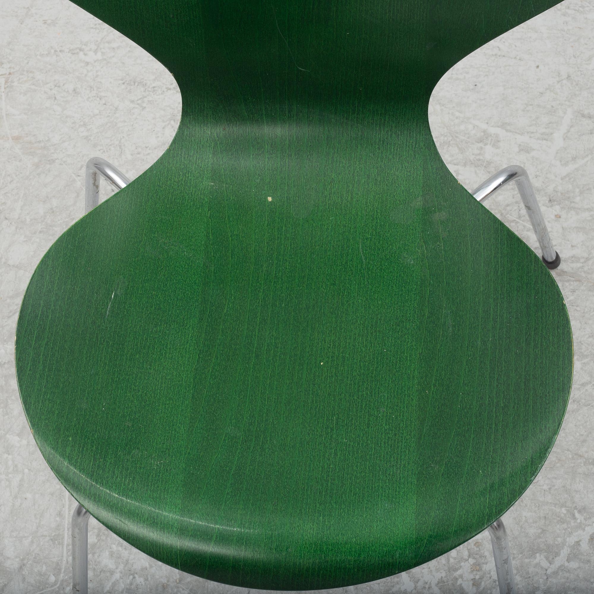 Arne Jacobsen, stolar, 6 st, Fritz Hansen, Danmark 1980.