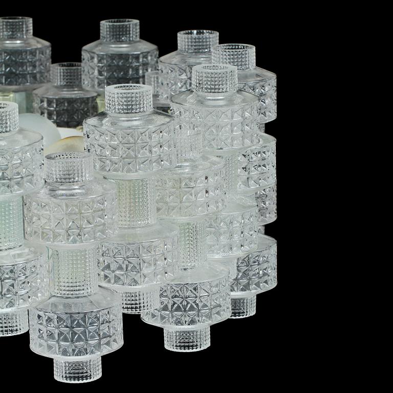 LJUSKRONA, glas, "Festival", Orrefors/ Fagerhult, 1900-talets mitt. Diam 62.