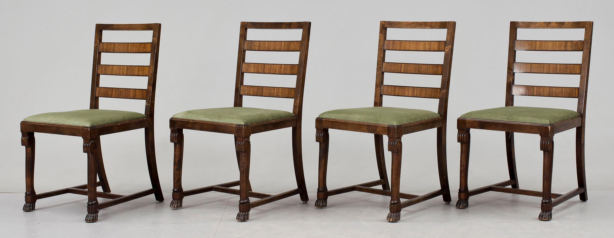 STOLAR, 4 st, troligen Erik Chambert, 1930-/40-tal.