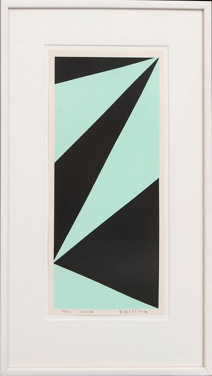 Olle Baertling, serigraph in colours signed dated and numbered 1957-68 70/300.