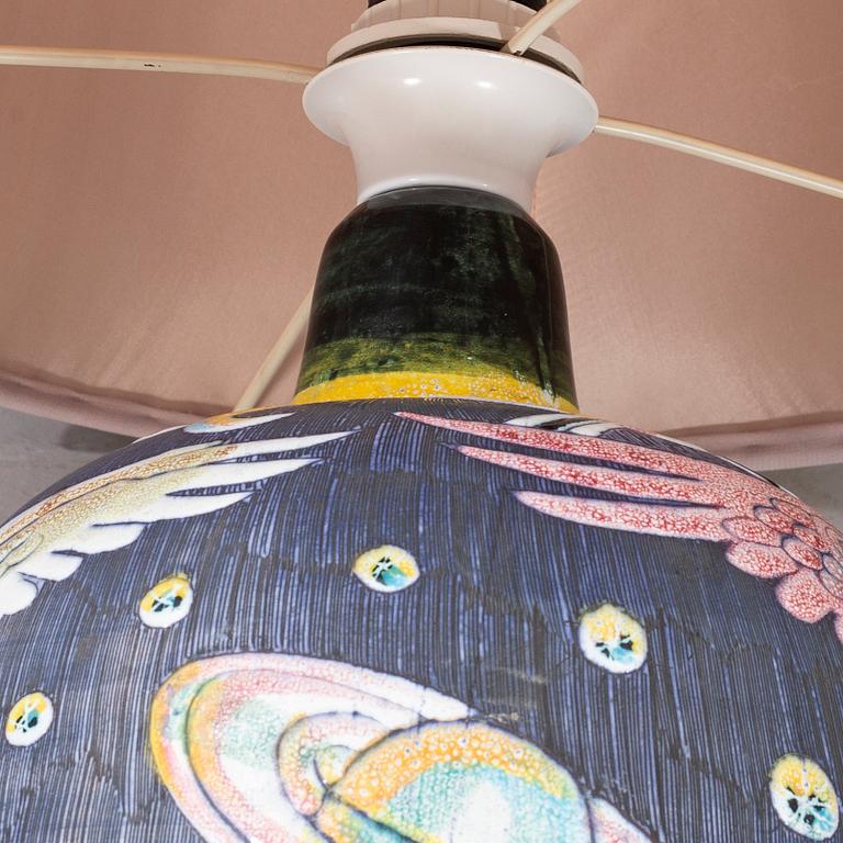 MARIAN ZAWADZKI, bords/golvlampa Tilgmans 1900-talets andra hälft glaserat lergods.