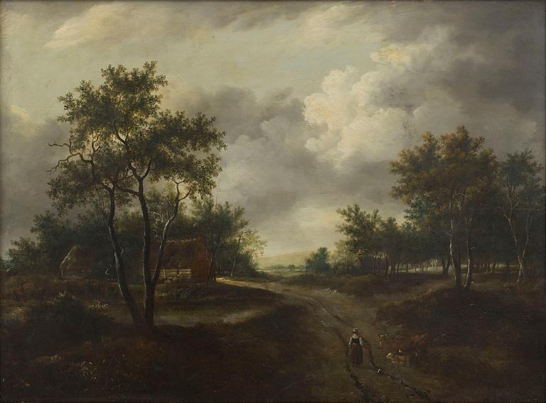 MEINDERT HOBBEMA, attributed to, oil on panel.