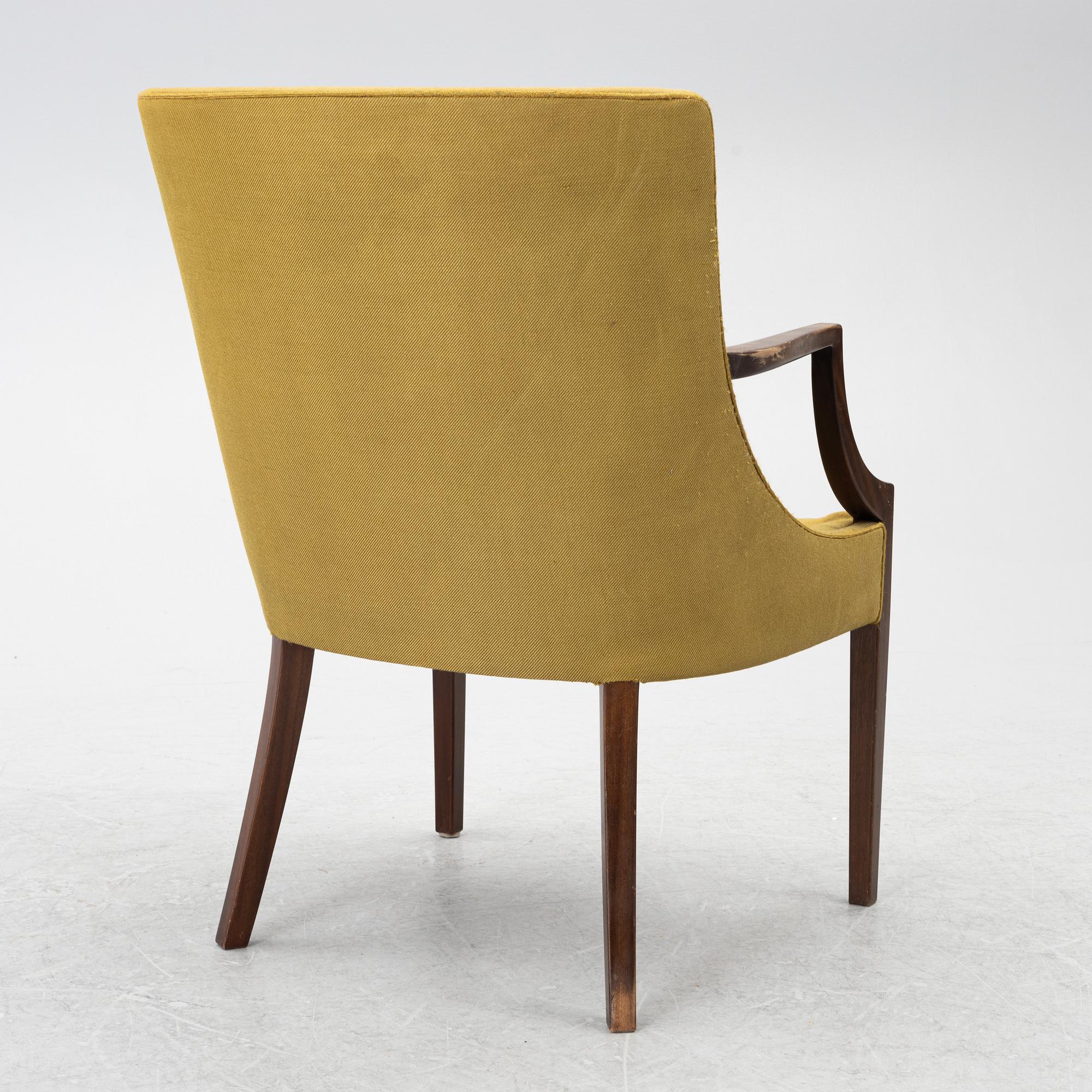 Armchair, C.B. Hansen, Denmark, mid-20th century.