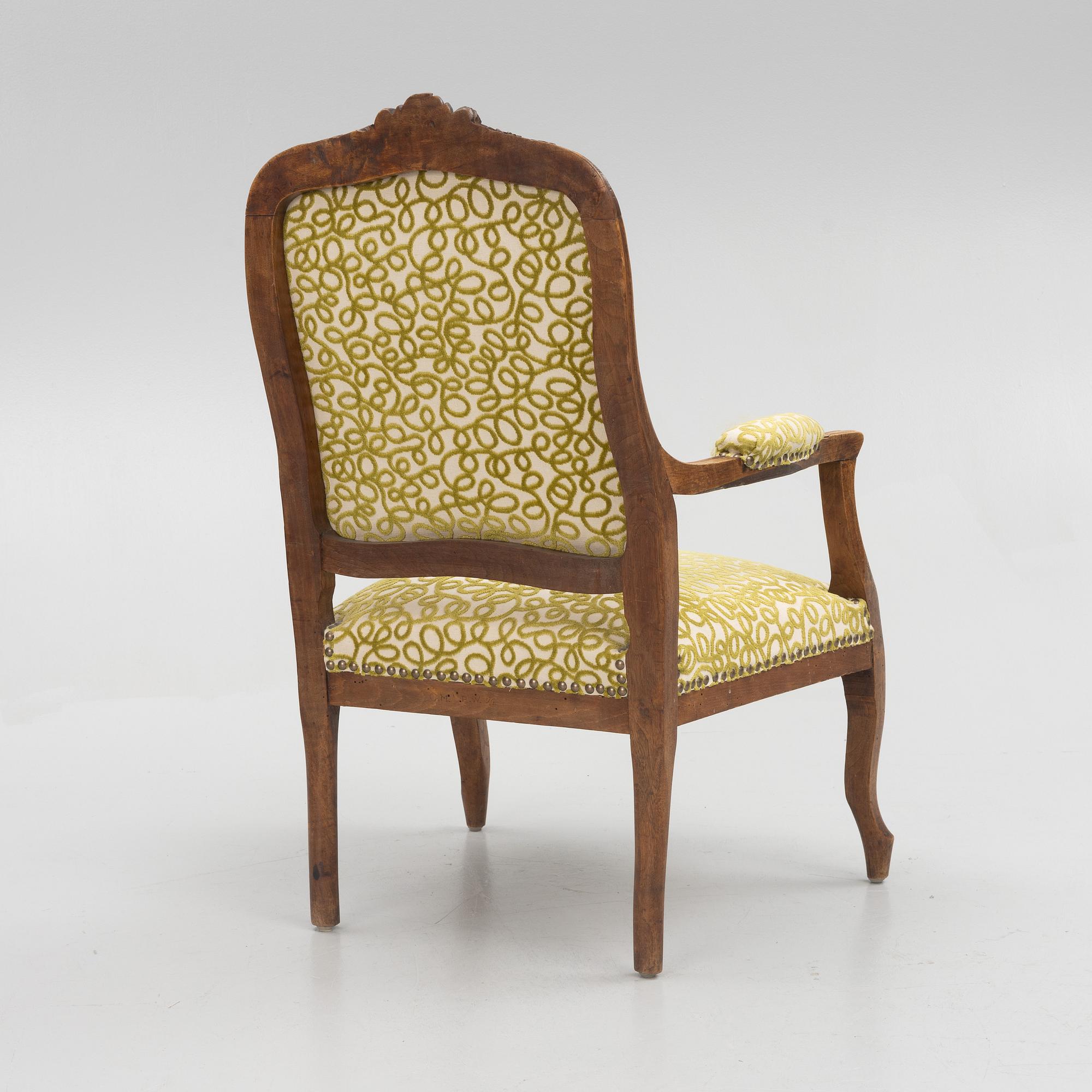 An Armchair, Louis XV style, 19th century.