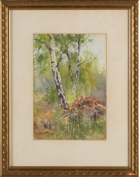 REGINALD JONES, akvarell, signerad.