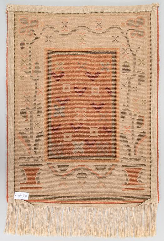 Aino Keinänen-Baeckman, A Finnish ryijy rug for Neovius Oy. Circa 140 x 106 cm.