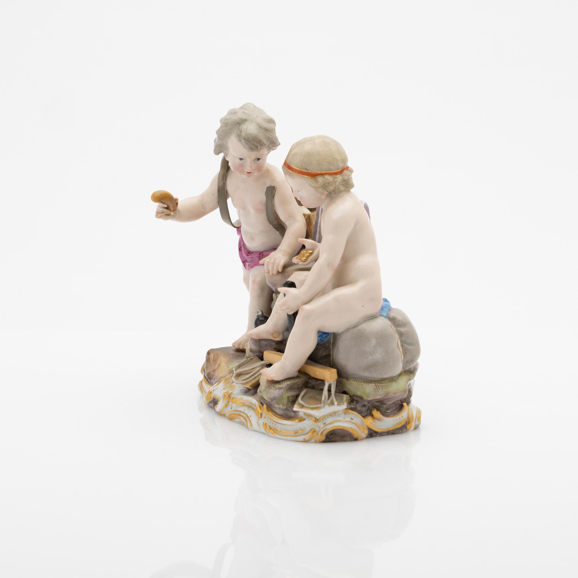 Figurin, Meissen, porslin, omkring 1900.