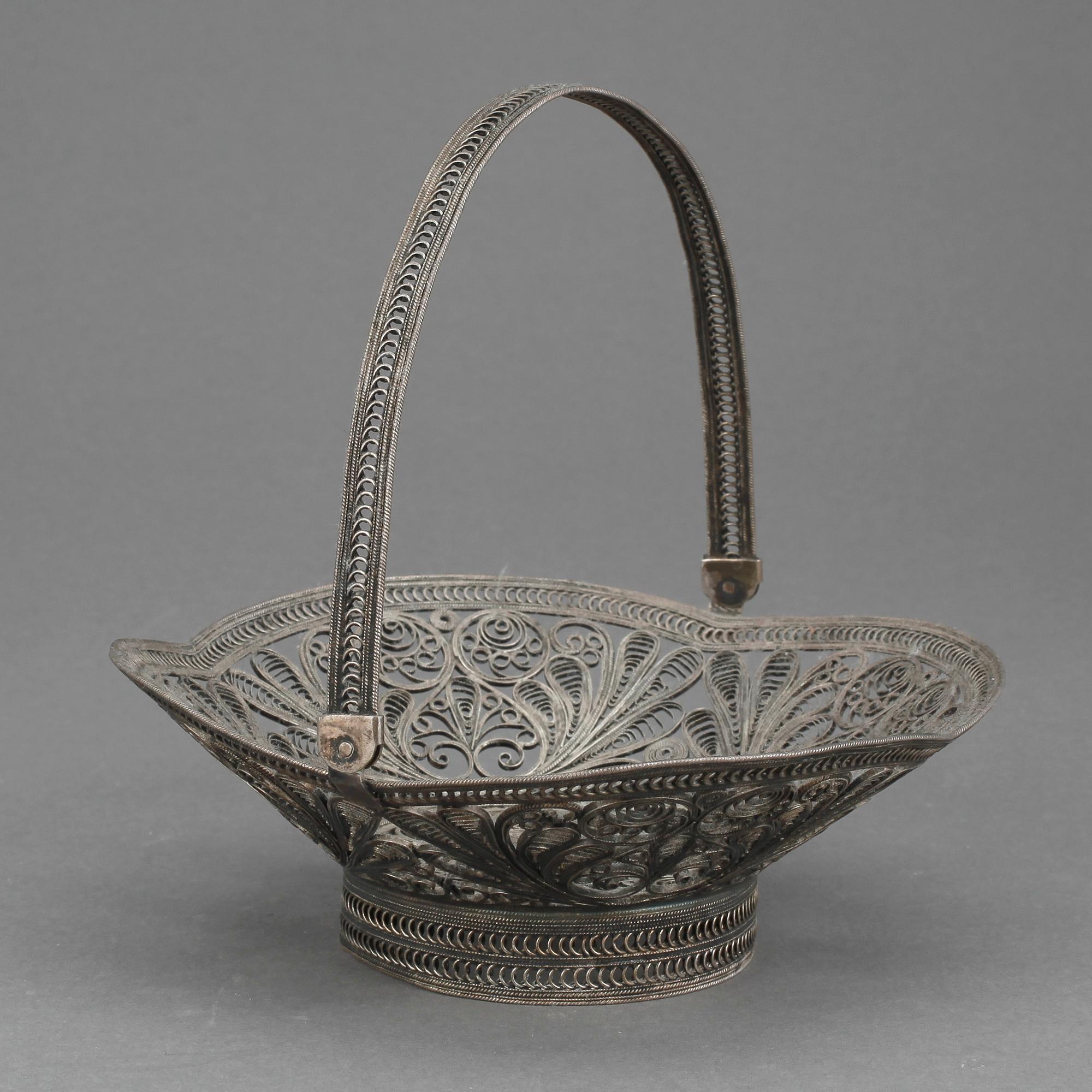 KONFEKTSKÅL, silver, 1800/1900-tal.