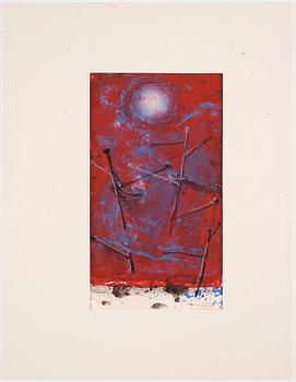 CO Hultén, mixed media on paper, signed and executed 1947.
