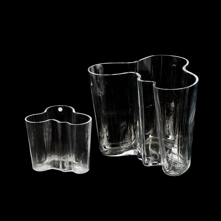 VAS, 2 st. glas, "Savoy", Alvar Aalto, Iittala, 1900-talets slut.