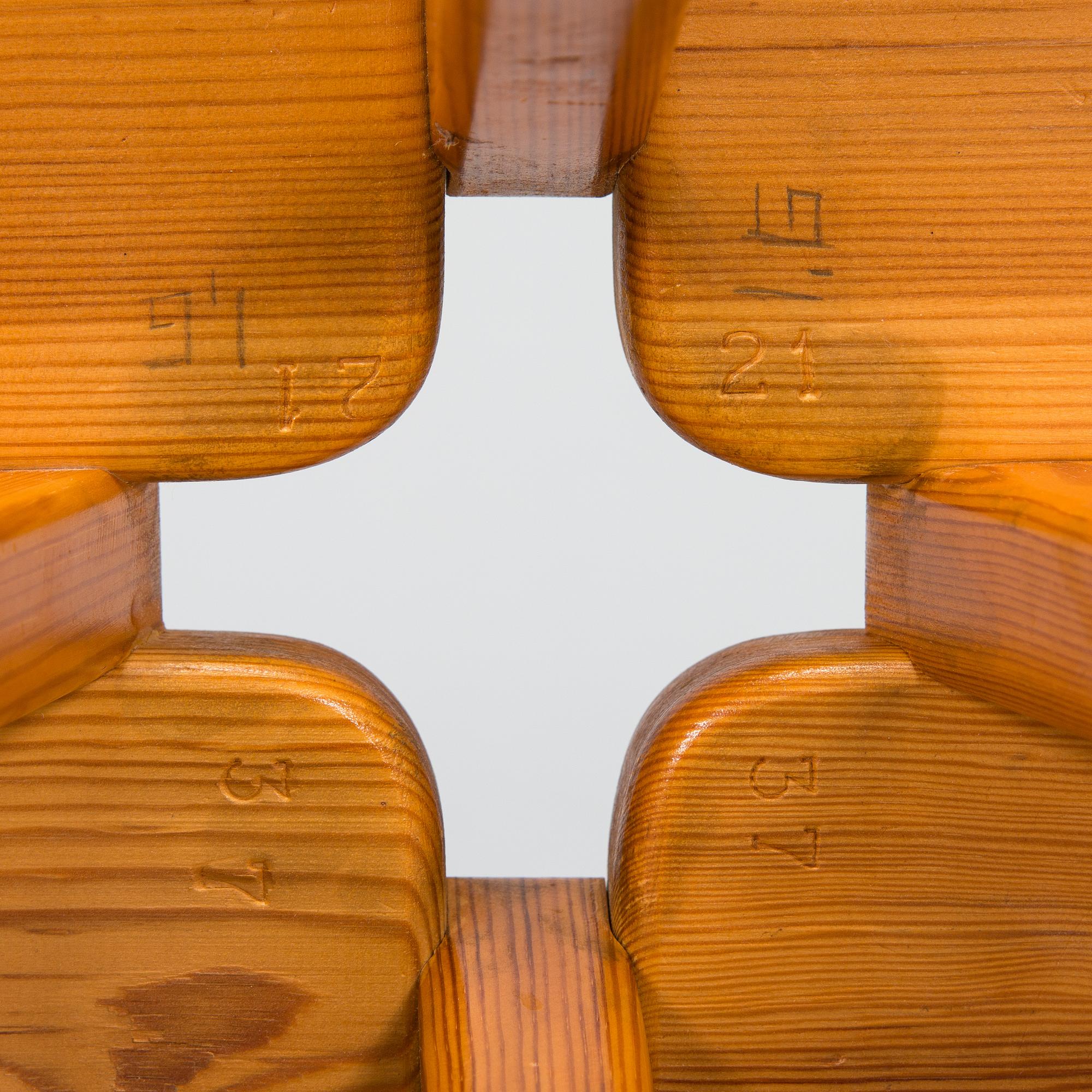 Rauni Peippo, a pair of stools "Apila" (Four-leaf clover) for Oy Stockmann Ab, Keravan Puusepäntehdas, Finland.