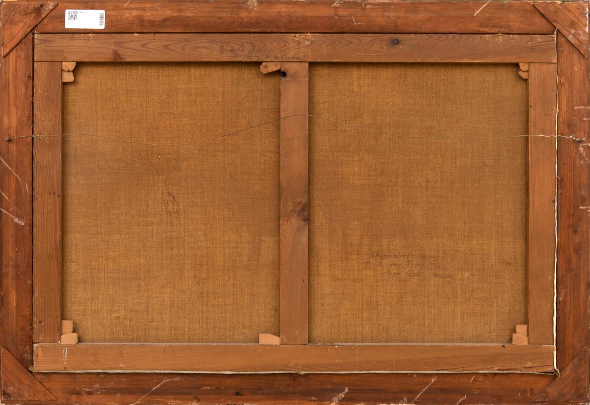 Axel Borg, Winter landscape with a moose family.