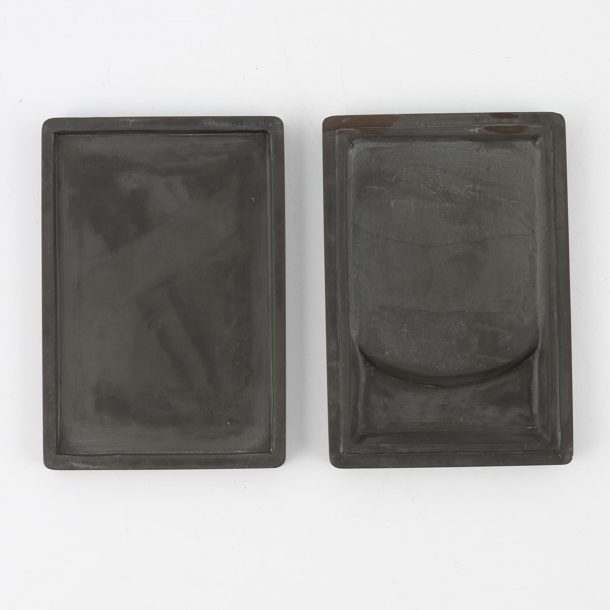 A Chinese inkstone with cover, Qingdynasty.