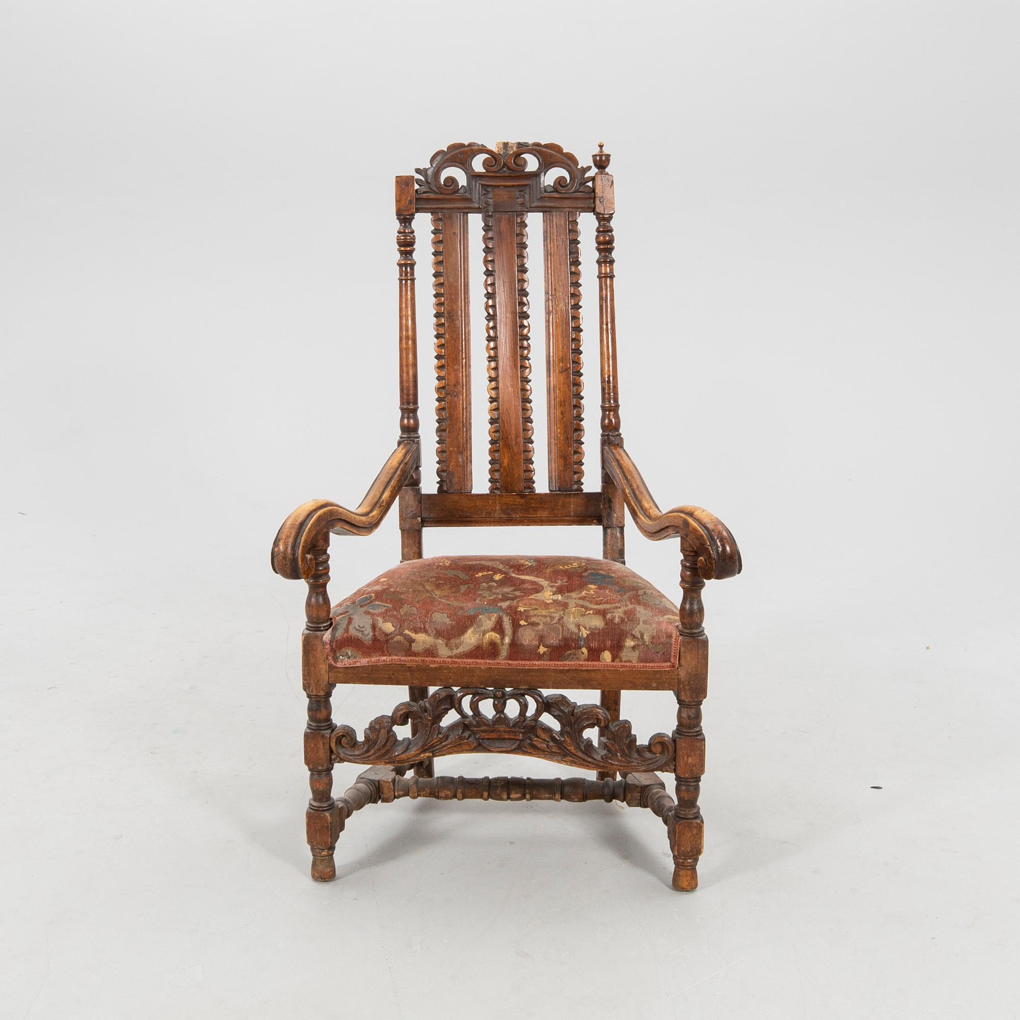 Karmstol senbarock 1700-tal.