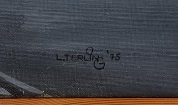 OKÄND KONSTNÄR, olja på duk. Signerad L Terling och daterad -75. Säljes till förmån för "Läkare utan gränser".