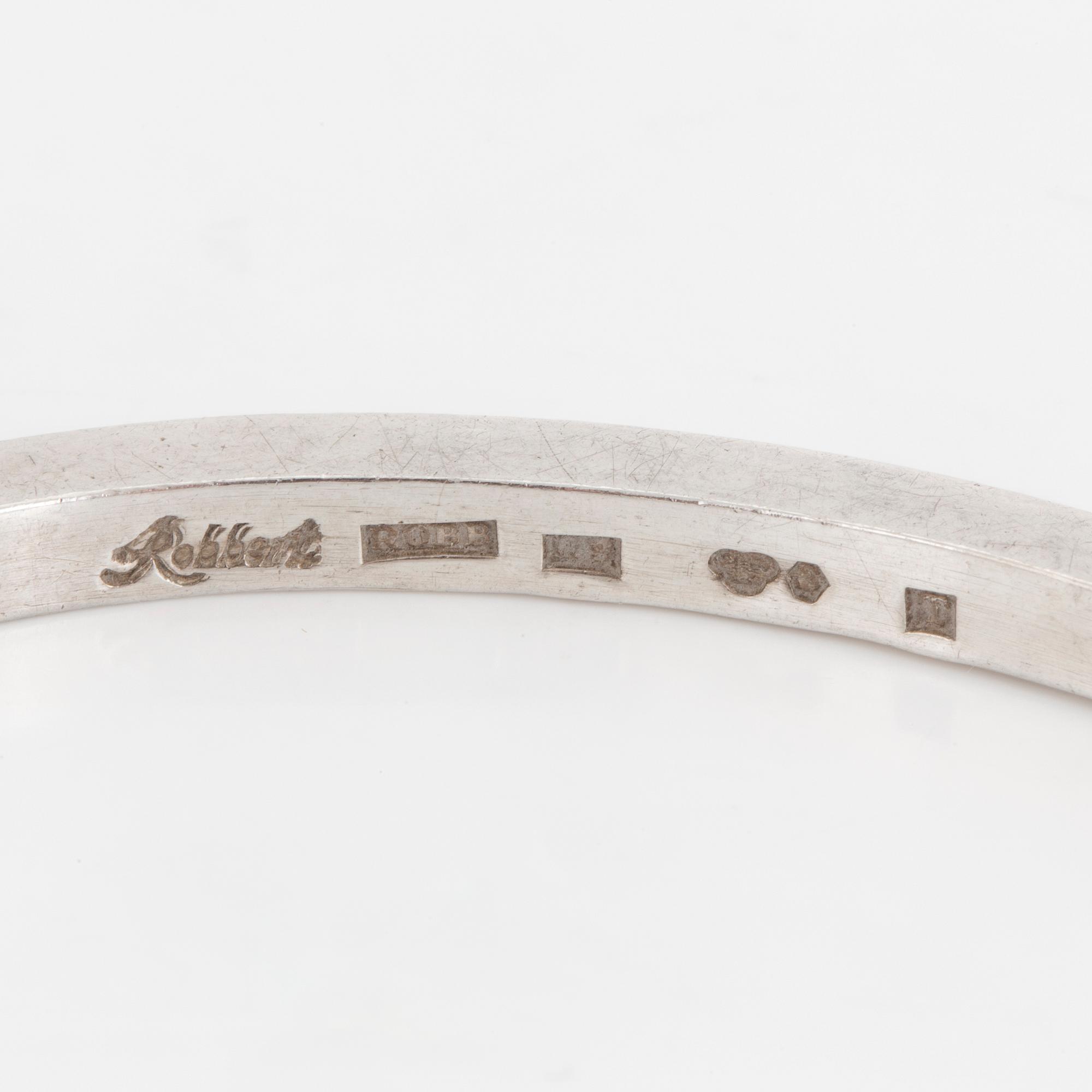 INGER ROBBERT, armring, silver, Trosa, 1966.