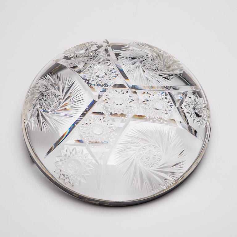 SKÅL, glas samt silver, silverstämplar Oskar Lindroos, Helsinki, 1924.