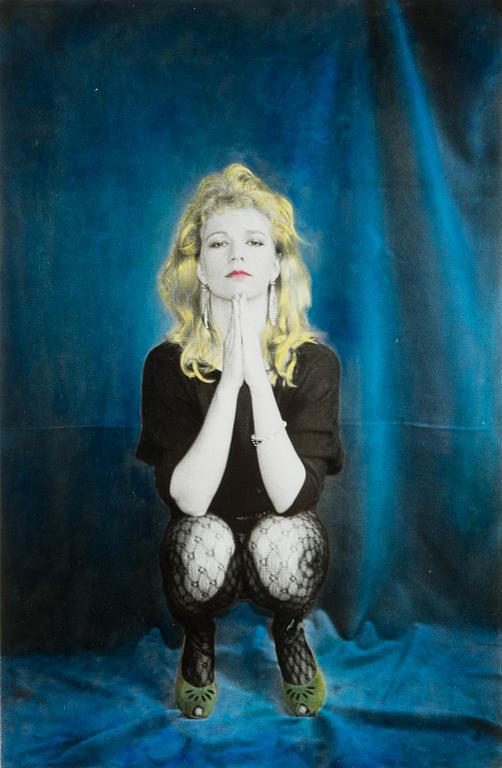 Kari Riipinen, hand-coloured photograph, signed and dated 1984.