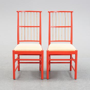 Six chairs, model 2025, by Josef Frank in 1925, Firma Svenskt Tenn.