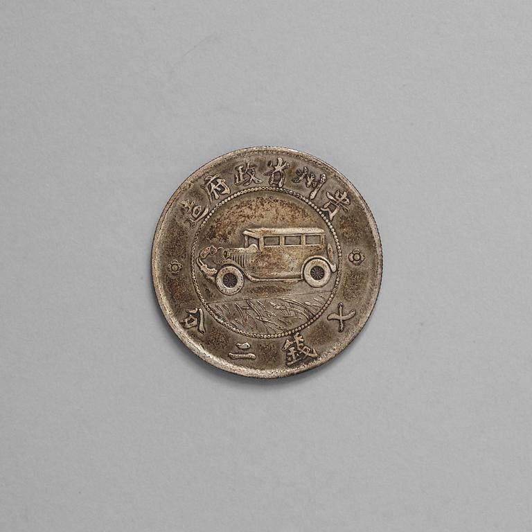 A Chinese Kweichow Auto Silver Dollar, Year 17 (1928).