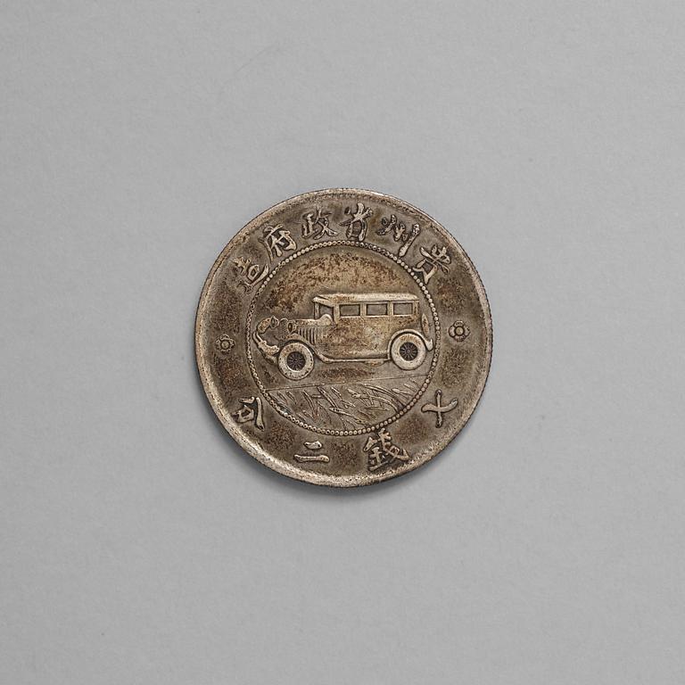 A Chinese Kweichow Auto Silver Dollar, Year 17 (1928).