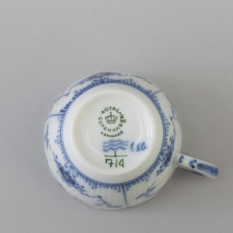 A porcelain tea and coffee service from Royal Copenhagen, Denmark.