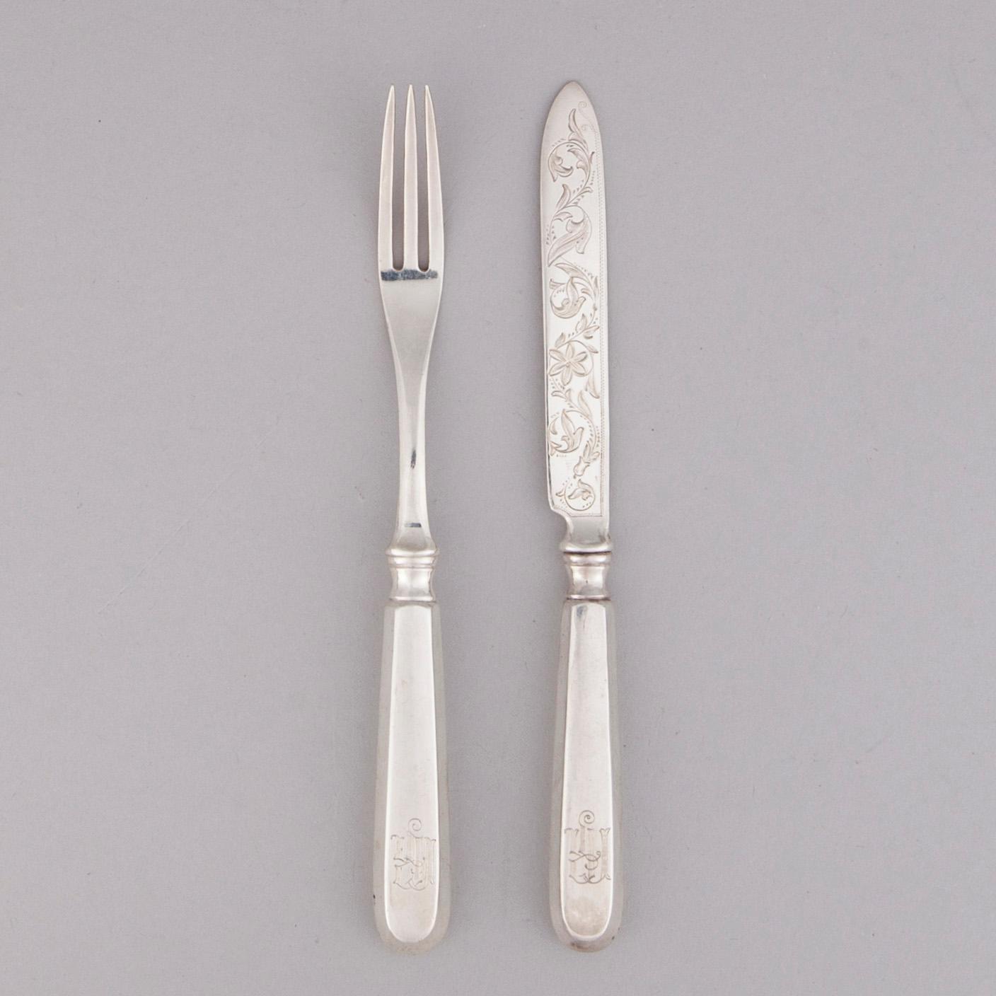 BESTICKUPPSÄTTNING, 24 delar, silver, Iisakki Saha, Björneborg 1899-1901. Vikt ca 730 g.