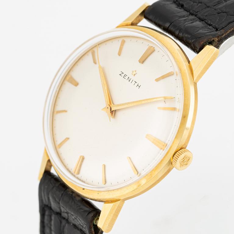 Zenith, wristwatch, 18K gold, 34 mm.