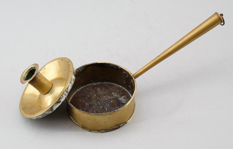 LJUSSTAKE, mässing, tidigt 1800-tal.