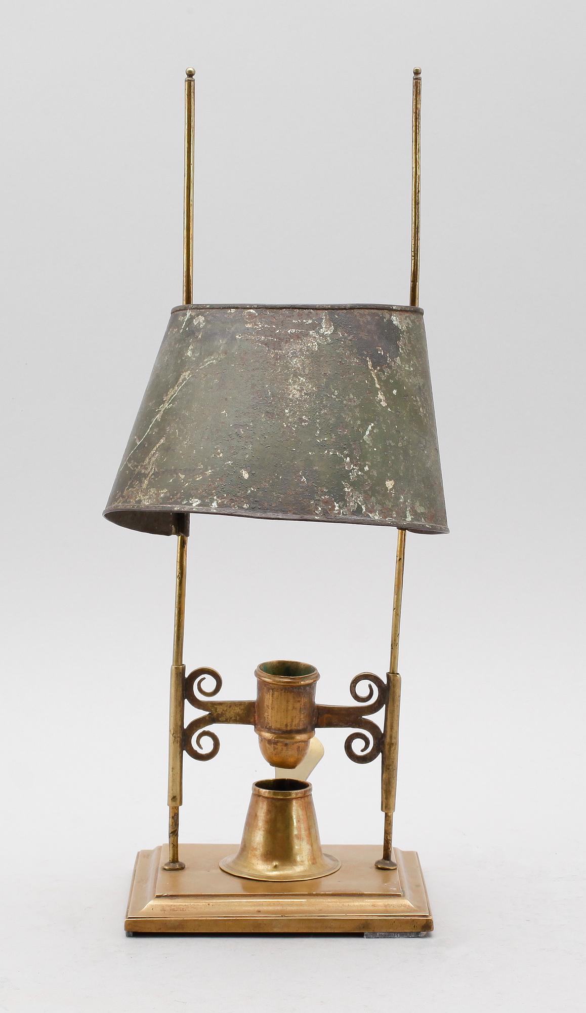 LÄSLJUSSTAKE, mässing, 1800-tal.