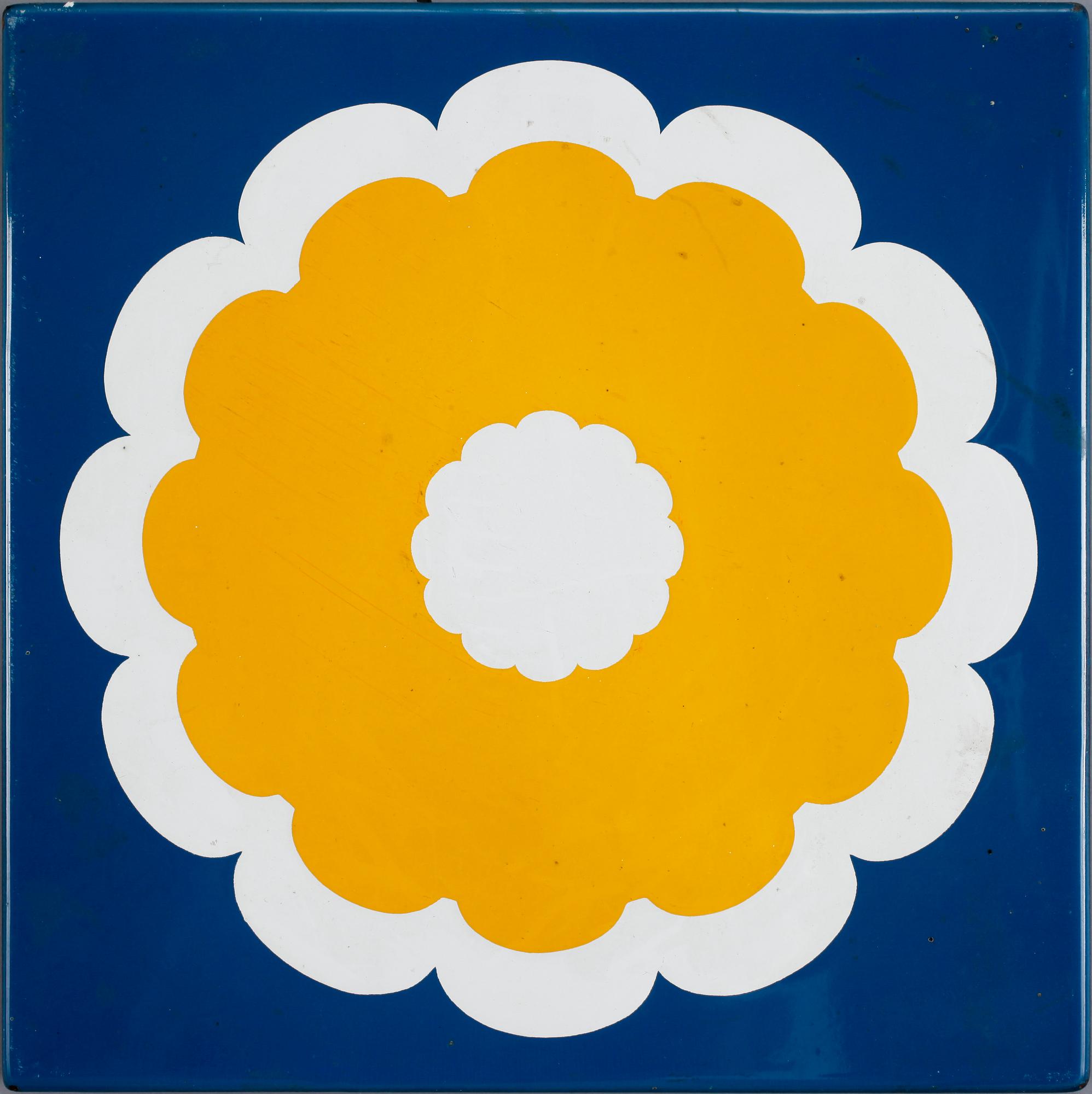 EMALJTAVLOR, 4 st. Bla Bengt Berglund Gustavsberg.