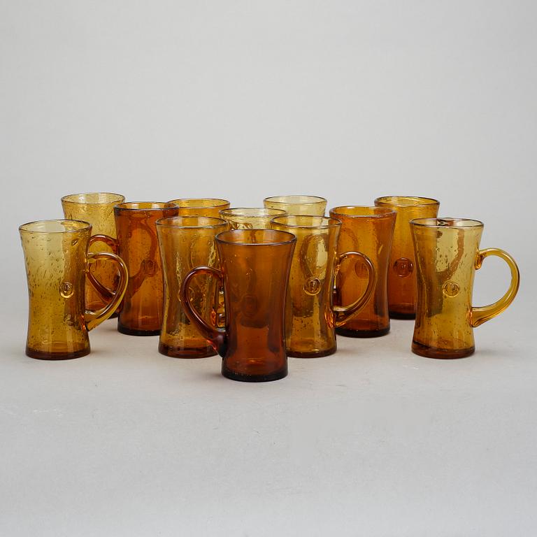 ÖLGLAS 12 st, Erik Höglund, Boda, 1950-60-tal.