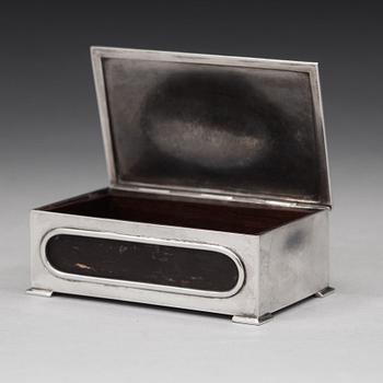 Kay Bojesen, A Kay Boyesen 830/1000 silver matchbox case, Copenhagen, Swedish import marks 1918.