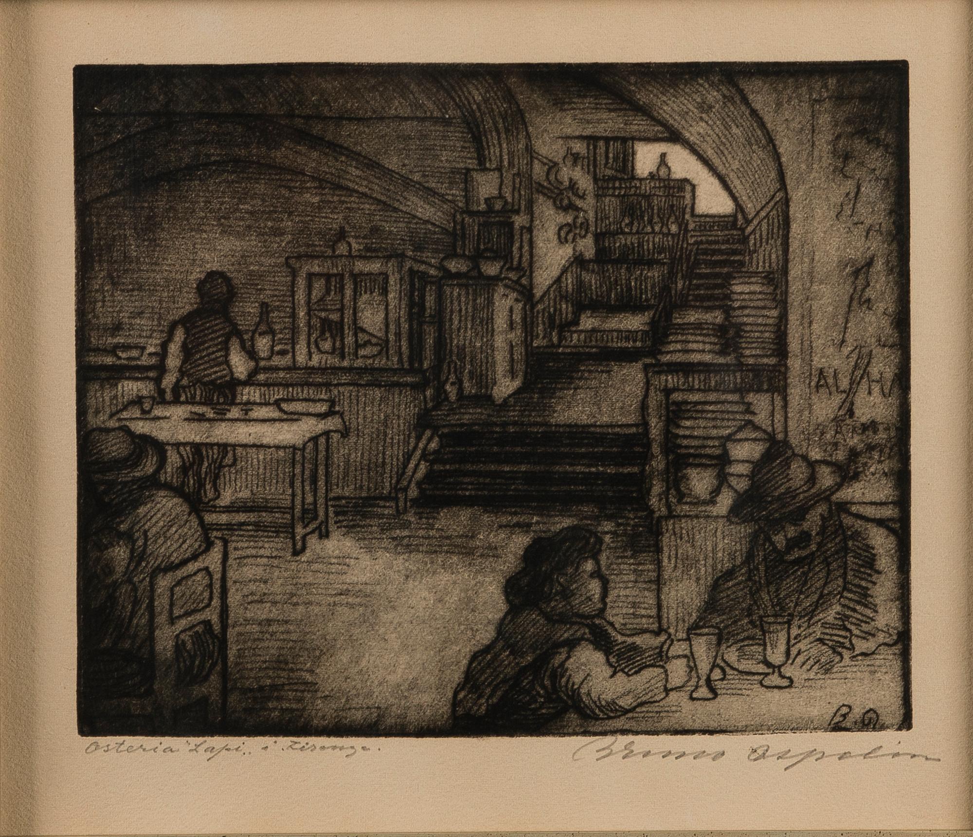 BRUNO ASPELIN, etching, signed.