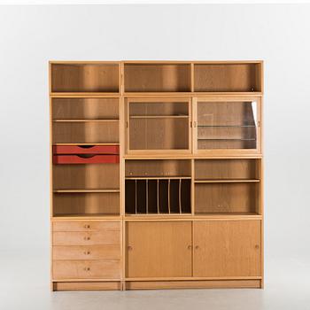 BØRGE MOGENSEN, bokhyllesystem "Öresund" sju sektioner, för karl Andersson och söner Huskvarna 1900-talets andra hälft.