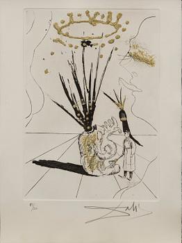 SALVADOR DALÍ, 10 engravings with gold paint, "Les Amours Jaunes", signed and numbered 83/300.