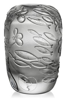998. A Sven Erik Skawonius glass vase by Kosta 1935.