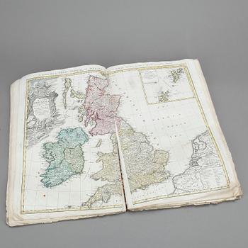 HEIRS HOMANN, kartbok med 26 kartor, "Beqvemer Hand Atlas..Landkarten", Nürnberg 1754, kartor daterade 1736-51.