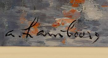 André Hambourg, The Old Basin, likely a motif from Honfleur.