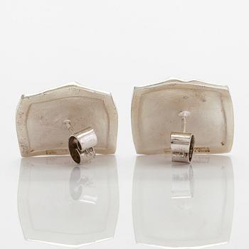 Björn Weckström, a pair of sterling silver 'Gelo' earrings, Lapponia 2005.