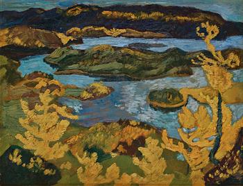 736. Helmer Osslund, "Höst vid Ångermanälven" (Autumn by the Ångerman).